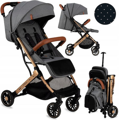 Momi Estelle Adjustable Baby Stroller Suitable from 6+ Months Grey-Gold