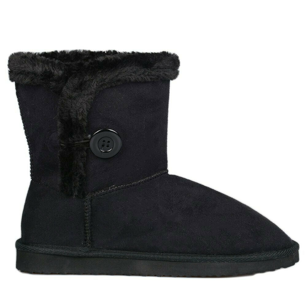 Famous Shoes B131477 Suede Γυναικείες Μπότες με Γούνα Μαύρες Skroutz.gr