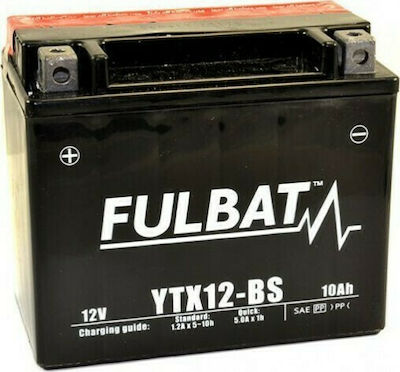 Fulbat Μπαταρία Μοτοσυκλέτας YTX12-BS με Χωρητικότητα 10Ah