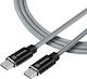 Tactical Fast Rope Kevlar Braided USB 2.0 Cable USB-C male - USB-C 100W PD Γκρι 2m 57983104170