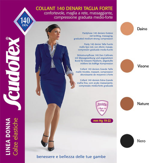 Scudotex 499 Strumpfhosen Graduierte Kompression 140 Den 19-22 mmHg Nero