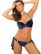Bikini-Set Push-Up Marineblau