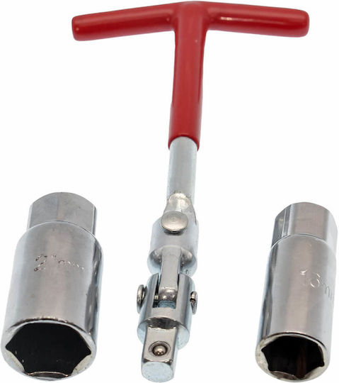Spark Plug Wrench Swivel with Sockets 16mm and 21mm
