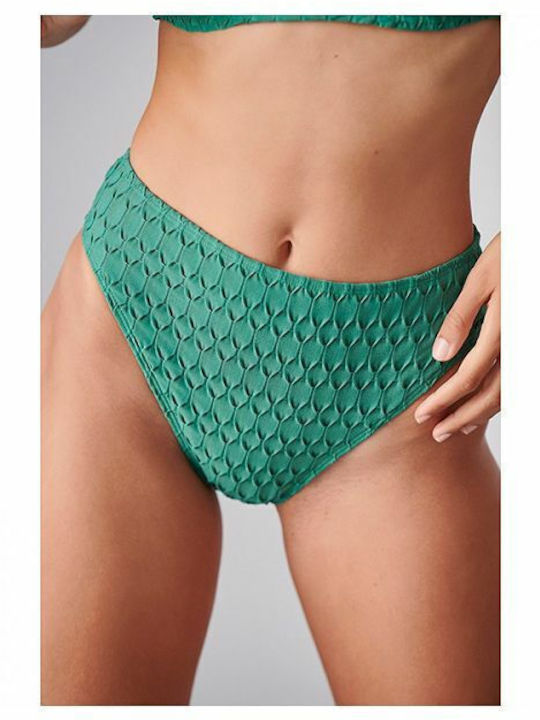 Blu4u Bikini Slip Hohe Taille Grün