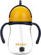 Akuku Baby Cup with Handles and Straw made of Plastic Yellow 280ml