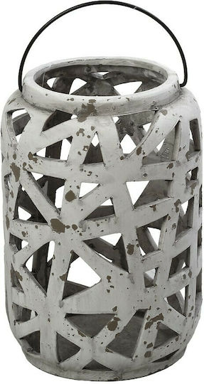 Espiel Φαναράκι Κεραμικό Επιτραπέζιο Γκρι 19x19x28εκ.