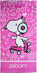 Stamion Snoopy Детски плажен кърпа Розов 140x70см. SN91052