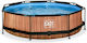 Exit Toys 4383 Runde Schwimmbecken mit Metallic-Rahmen 300x76cm