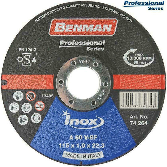 Benman Cutting Disc Metal Hole Diameter 115mm 25pcs