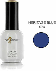 Angelacq Хибриден Лак за Нокти 074 Heritage Blu...