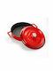 Lava Flacher Topf aus Gusseisen 24cm Red