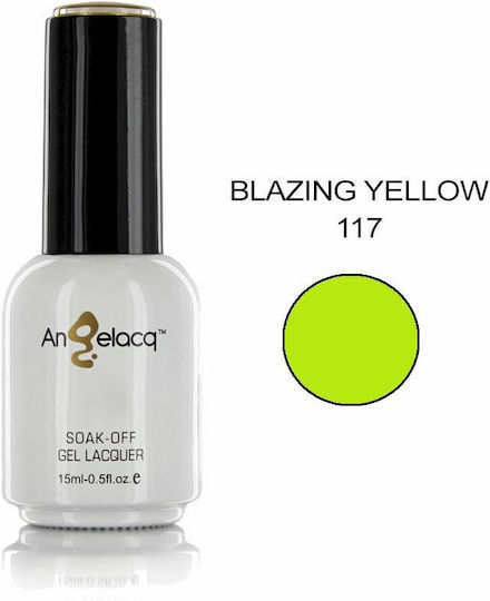 Angelacq Halb-permanenter Nagellack 117 Blazing Yellow 15ml 1Stück