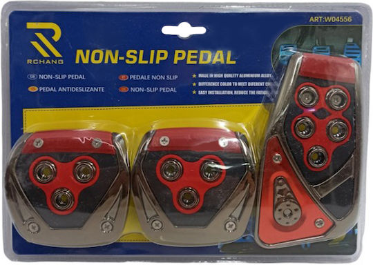 Car Pedal Set Non Slip Universal Black 3pcs