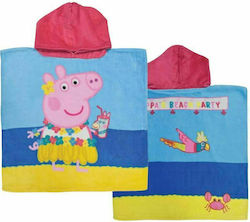 Stamion Beach Party Kinder Strandponcho Peppa Schwein Mehrfarbig 140 x 50cm.