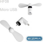 Ezra HF-08 Micro USB Ανεμιστηράκι Κινητού Λευκό