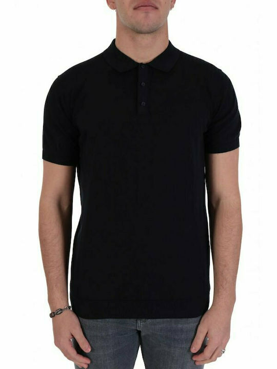 Karl Lagerfeld Men's Short Sleeve Blouse Polo Navy Blue