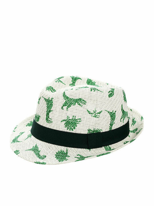 Flapjackkids Kids' Hat Fedora Straw White