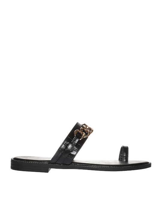 Women's Flat Sandals in Black Color