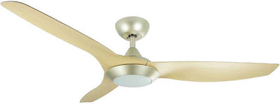 Lineme Borasco 02-00184 Ceiling Fan 106cm with Light and Remote Control Gold