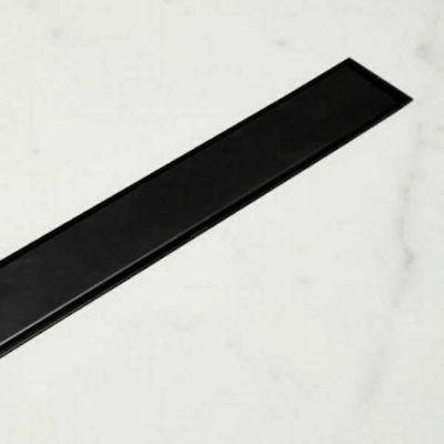 Tema Oțel inoxidabil Canal Duș with Output 40mm and Length 40cm Black