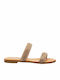 -K22 Leder Flache Sandalen für Damen Peach