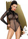 Penthouse Spicy Whisper Sheer Teddy Black