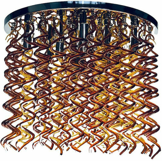 Medusa Πλαφονιέρα Οροφής Μελί με Ντουί E14