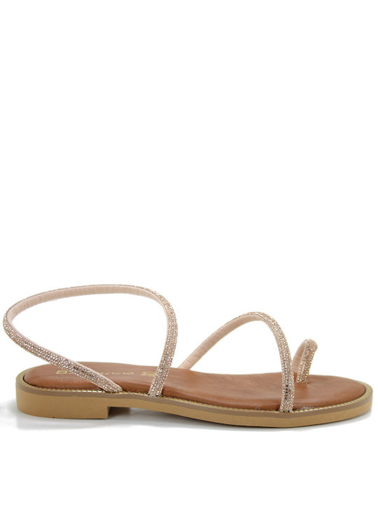 Barocco Venus Women's Flat Sandals In Tabac Brown Colour