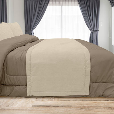 Lino Home Bett-Läufer Hotel Einzeln L240xW60cm. Beige