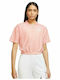 Sportswear Air Γυναικεία Αθλητική Polo Μπλούζα Κοντομάνικη Ροζ