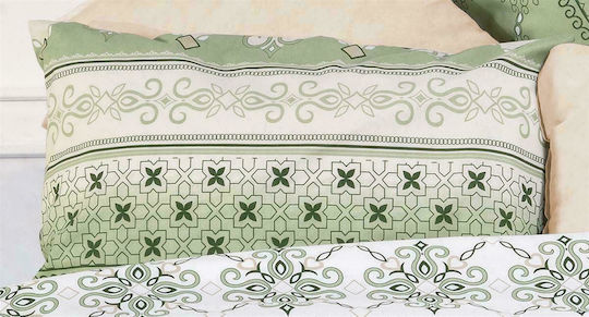 Dimcol Καλλιπάτειρα Μαξιλαροθήκη με Φάσα 334 L.Green / Olive 50x70εκ.