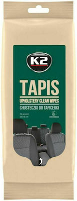 K2 Tapis Wipes Μαντηλάκια Καθαρισμού Ταπετσαρίας Αυτοκινήτου 24τμχ