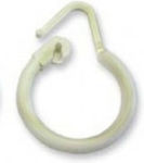 1007 Plastic Bathroom Curtain Rings White 10pcs