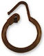 1008 Plastic Bathroom Curtain Rings Brown 10pcs