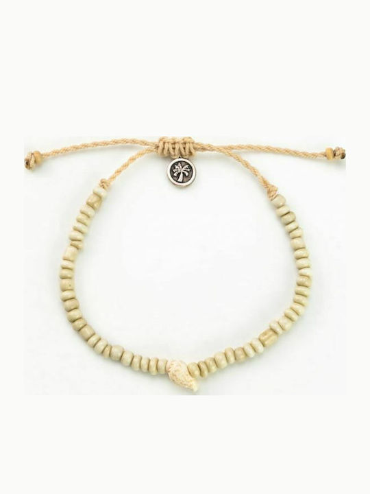 Synchronia Beige Cord Anklet