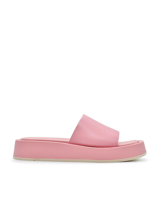 Sante Leather Women's Flat Sandals In Pink Colour