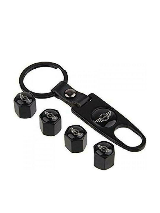 ACP Set Metallic Black Keychains 4 Pieces