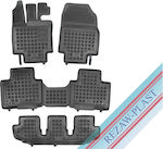 Rezaw Plast Set of Front and Rear Mats Tray Type 4pcs from Rubber for Toyota Highlander Black