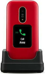 Doro 6880 Dual SIM Mobile Phone with Buttons Red