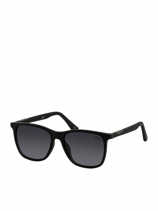 Slazenger Herren Sonnenbrille mit Schwarz Kunststoff Gestell und Schwarz Linse