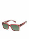 Slazenger Unisex Sonnenbrille mit Rot Kunststoff Gestell und Grün Linse