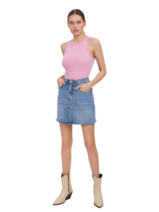 Vero Moda Brenda 10258105 High Waist Women s Denim Skirt Blue