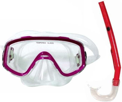 Zanna Toys Μάσκα Θαλάσσης με Αναπνευστήρα Παιδική σε Κόκκινο χρώμα