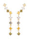 P D Paola Panorama Earrings made of Silver Gold Plated with Stones