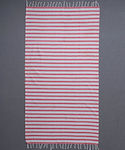 Silk Fashion Pestemal SF1750 Beach Towel Cotton Red with Fringes 180x90cm.