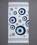 Silk Fashion Pestemal SF1756 Beach Towel Cotton Blue with Fringes 180x90cm.