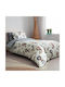 Vesta Home Sheet Set Single Cotton Lion Gray 170x260cm 3pcs