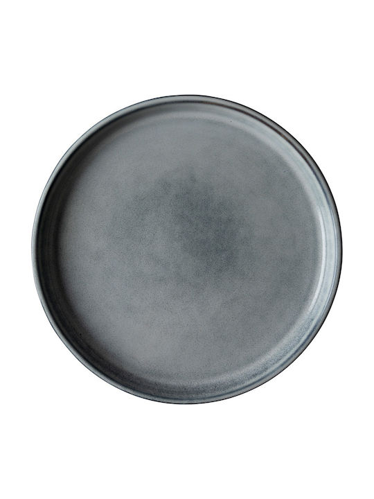Dutch Rose Plate Desert Ceramic Gray with Diame...