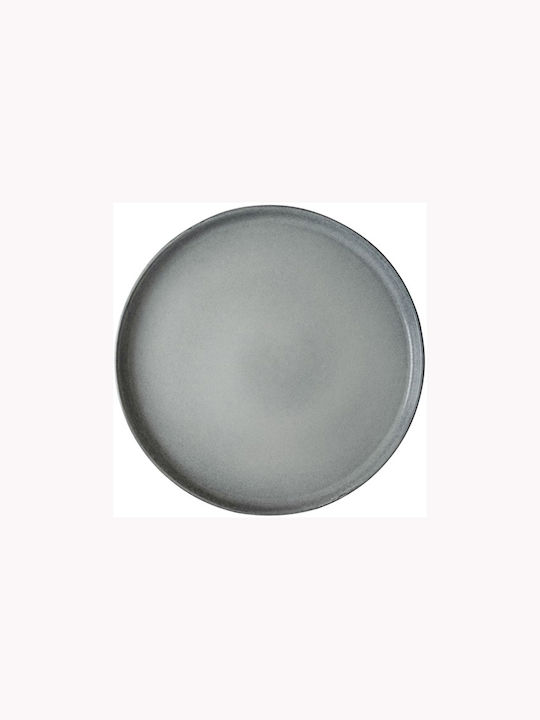 Dutch Rose Plate Shallow Ceramic Gray with Diam...