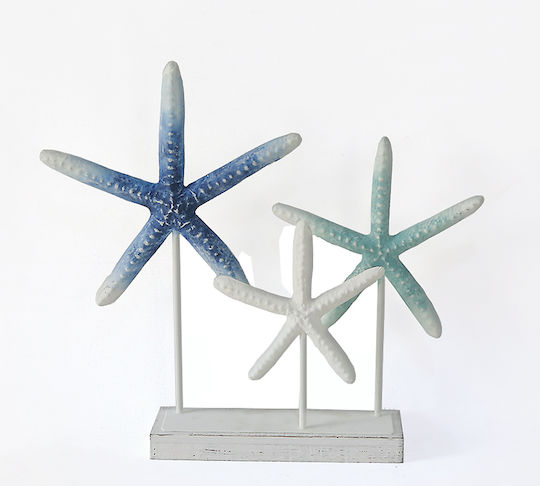 Zaros Decorativ Steaua de mare din Lemn 47x8x42cm 1buc
